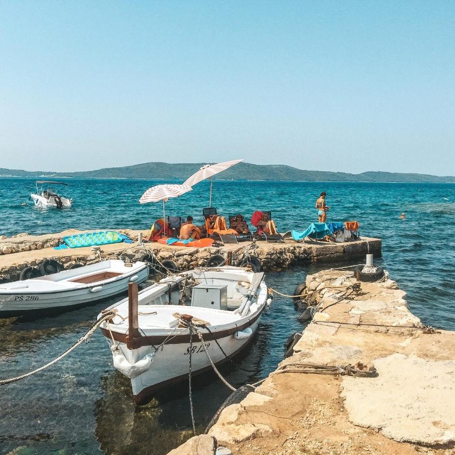 Luxury Beach Apartment W Sunset Sea Views Sibenik Bagian luar foto