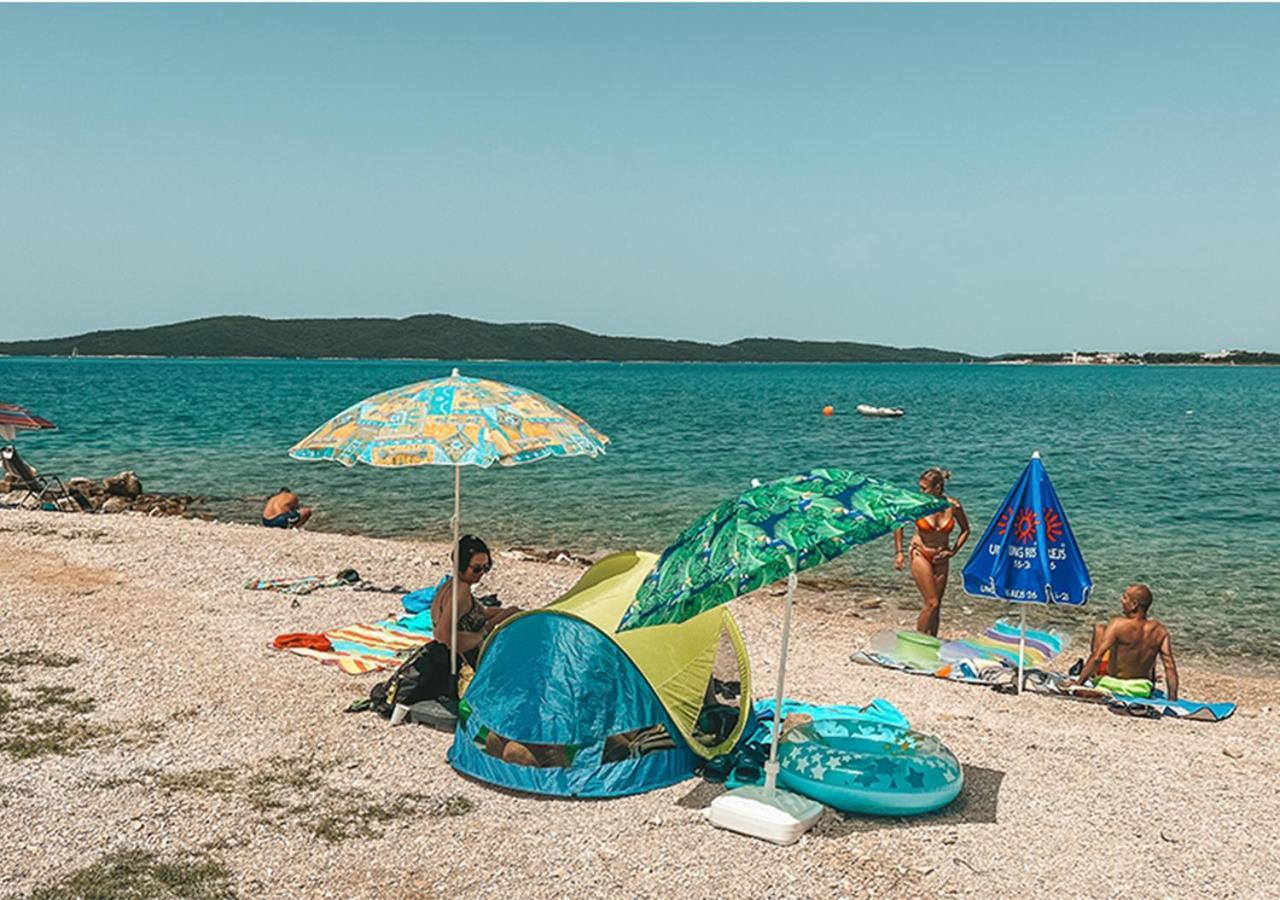 Luxury Beach Apartment W Sunset Sea Views Sibenik Bagian luar foto